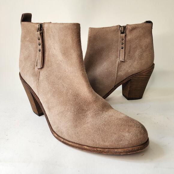 Hoss Intropia Suede Stacked Heel Boot 38 US 8 - Picture 3 of 9